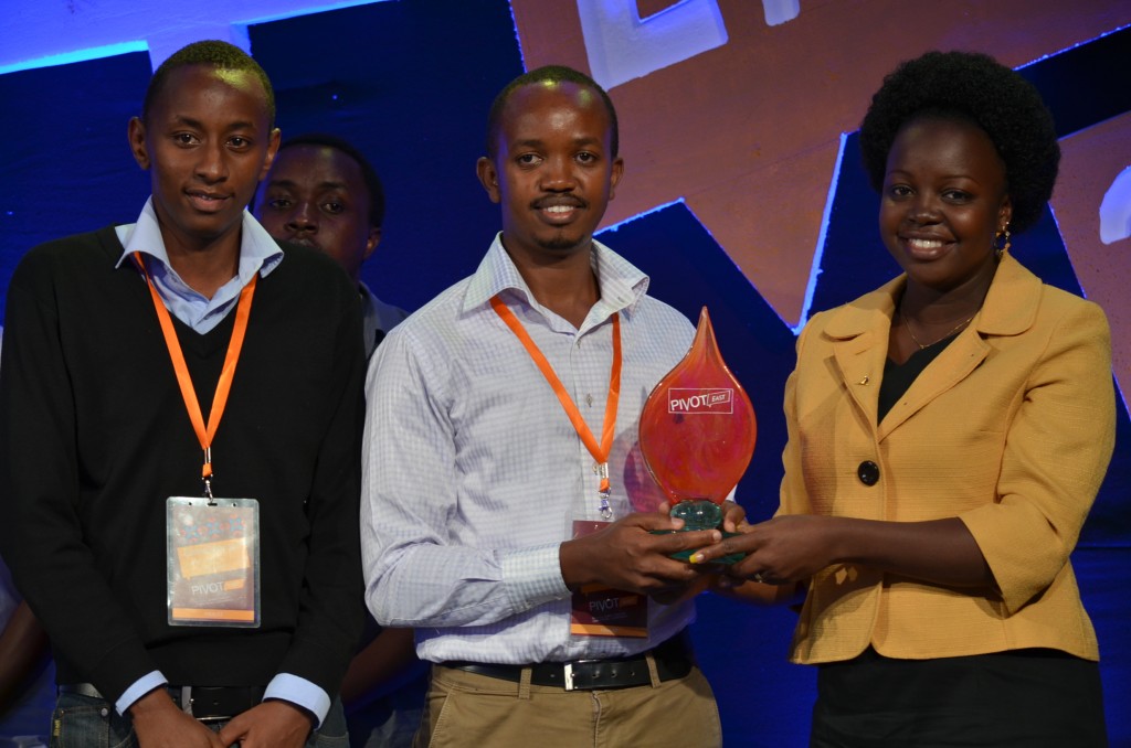 Edwin Njoroge, Martin Njuguna and Lilian Kiplagat from Chase Bank at Pivot East Award Ceremony