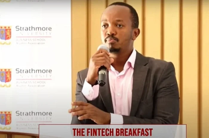 Chamasoft CEO at Strathmore fintech breakfast